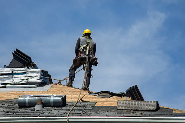 Professional Gutter Installation technician working in Caruthers, CA
